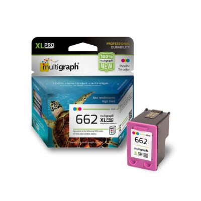 Cartucho de tinta MULTIGRAPH 662XL (CZ104) para impresora HP – Tricolor