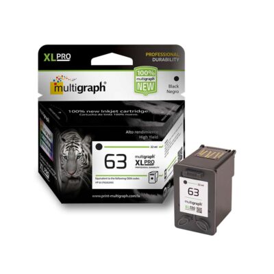 Cartucho de tinta MULTIGRAPH 63XL (F6U62AN) para impresora HP – Negro/Black