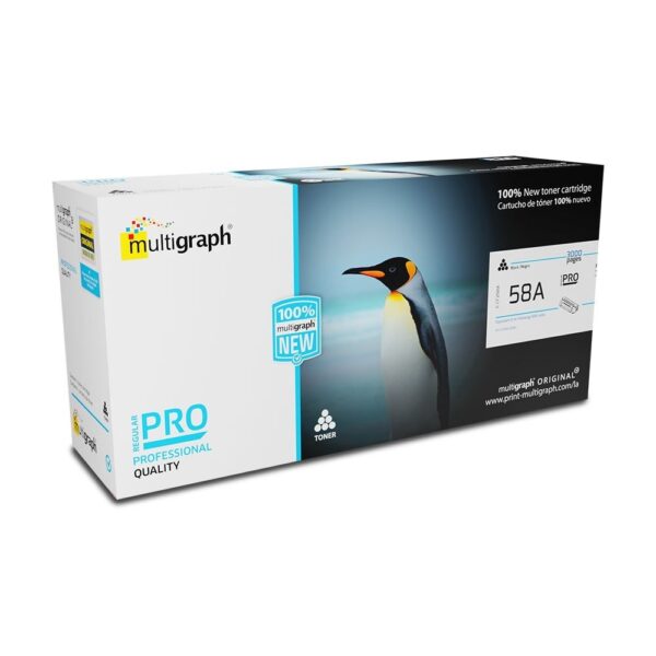 Cartucho de toner MULTIGRAPH 58A (CF258A) para HP - Negro/Black