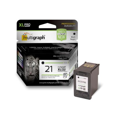 Cartucho de tinta universal MULTIGRAPH 21XL-27XL-56XL (C9351) (C8727) (C6656) para impresora HP – Negro/Black