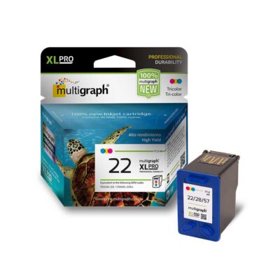 Cartucho de tinta universal MULTIGRAPH 22XL-28XL-57XL (C9352) (C8728) (C6657) para impresora HP – Tricolor