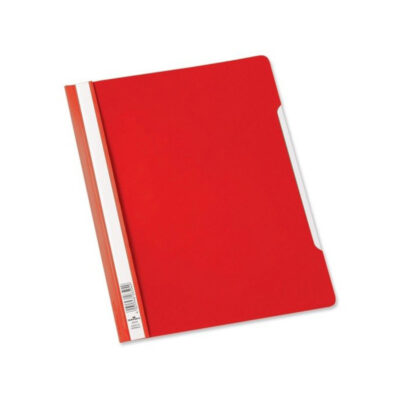 Carpeta archivadora plastica transparente – Roja