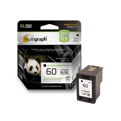 Cartucho de tinta MULTIGRAPH 60XL (CC640) para impresora HP – Negro/Black