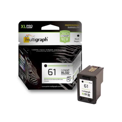 Cartucho de tinta MULTIGRAPH 61XL (CH561WN) para HP – Negro/Black