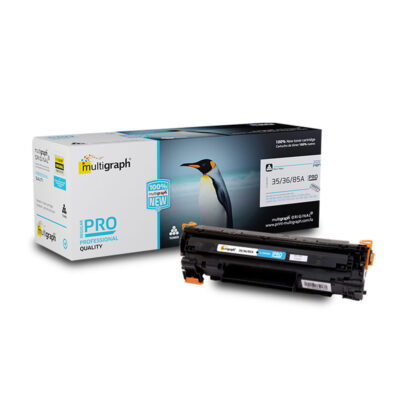 Cartucho de toner universal MULTIGRAPH 35A-36A-85A (CB435A) (CB436A) (CE285A) para impresora HP – Negro/Black